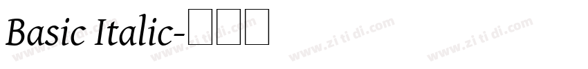 Basic Italic字体转换